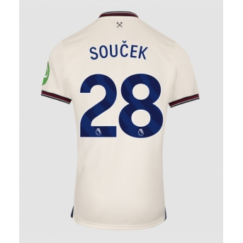 Billige Fotballdrakt West Ham United Tomas Soucek #28 Replika Bortedrakt 2025-26 Kortermet